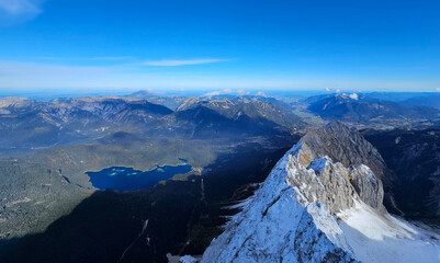 Wonderful views from Germany's highest mountain, the Zugspitze