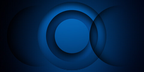 Abstract Blue Background With Circles and Line