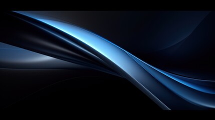  a black and blue abstract wallpaper with a wavy design on the side of the wall and on the back of the wall.