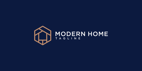 Minimalist home building logo design inspiration
