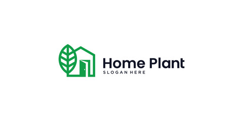 Fototapeta premium Beauty nature home real estate logo design vector