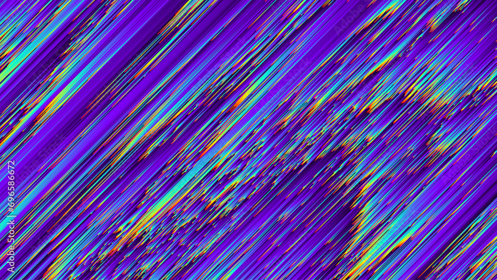 Aufkleber pixel sorting style background with diagonal holographic iridescent lines. geometric trendy grunge p