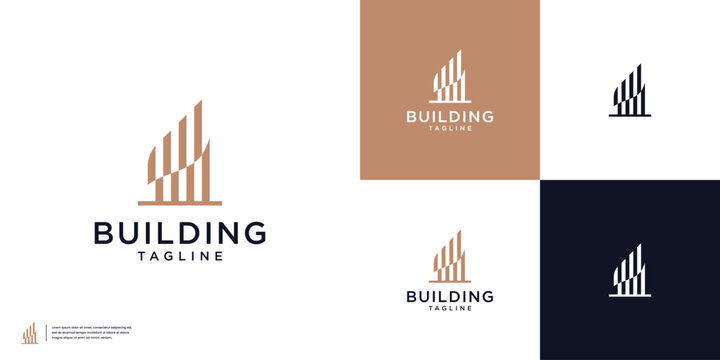 Creative Real Estate Construction Logo, Building Logo, Minimalist Home Roof logo design inspiration.