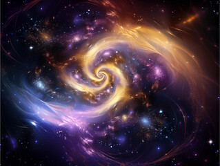 Gold Steam Drain Galaxy Background
