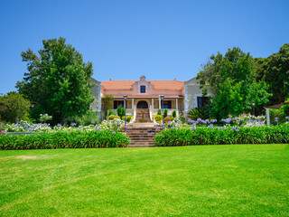 Cape Dutch style wine farm house at Ormonde Cellar, Darling, South Africa