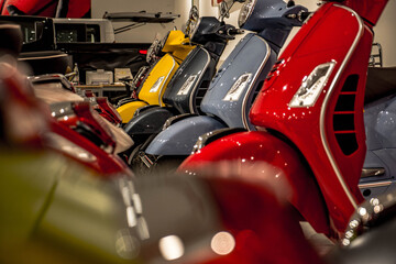 Fototapeta premium scooter in the showroom, salesroom