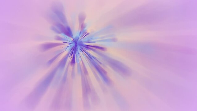 Abstract floral background with a soft explosion of lilac pastel colors flowing in slow motion. This vibrant colorful watercolor paint splash effect is full HD and a seamless loop.