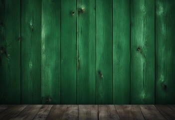 Abstract grunge old dark green painted wooden texture - wood background panorama long banner