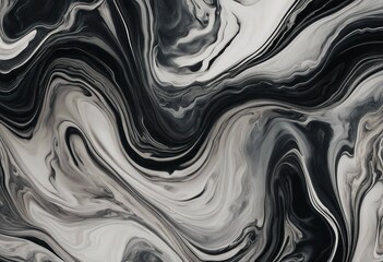 Abstract marble marbled ink painted painting texture luxury background banner - Black waves swirls