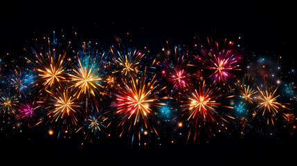 Fototapeta premium Colorful fireworks background