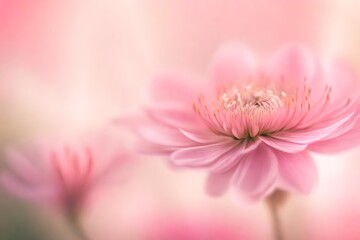 Pink blurred soft floral background. Beautiful pink flower in defocus closeup macro.