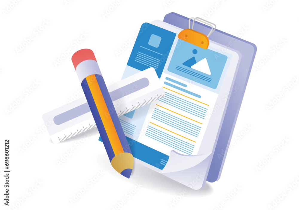 Poster creative user interface web layout concept