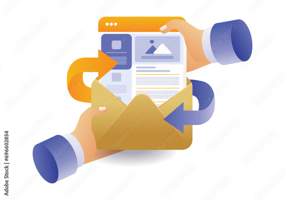 Poster send and receive email delivery data