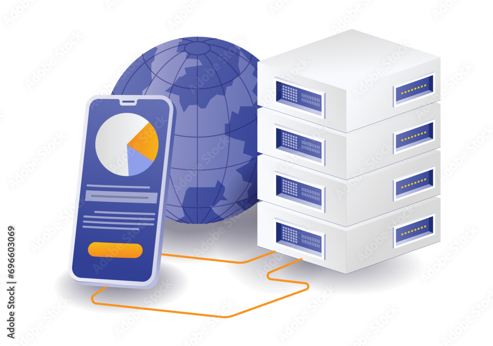 Poster smartphone data analysis hosting server