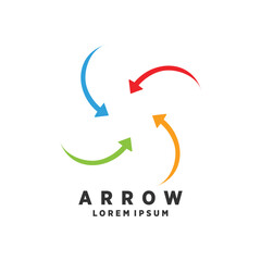 Vector arrow logo design vector element with modern style