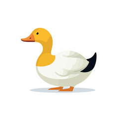 Duck in cartoon, doodle style. Isolated 2d vector illustration in logo, icon, sketch style, Eps 10. AI Generative