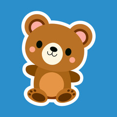Smiling and cute brown teddy bear