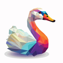 Goose in cartoon, doodle style. Isolated 2d vector illustration in logo, icon, sketch style, Eps 10. AI Generative