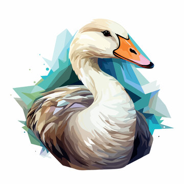 Goose In Cartoon, Doodle Style. Isolated 2d Vector Illustration In Logo, Icon, Sketch Style, Eps 10. AI Generative