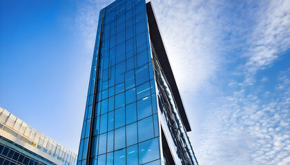 Fototapeta na wymiar Modern office builidng. Contemporary corporate architecture. Front of commercial luxury building 
