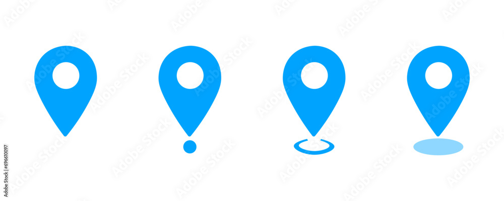 Aufkleber geolocation icon on a light background. highlight the location symbol. navigation, map, location mar