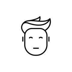 Hairstyle outline icons, minimalist vector illustration ,simple transparent graphic element .Isolated on white background