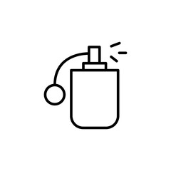 Obraz premium Perfume spray outline icons, minimalist vector illustration ,simple transparent graphic element .Isolated on white background