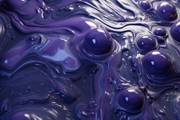 3d render of abstract background, purple liquid, liquid soap. Generative AI.