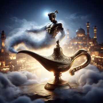 make a wish on the beautiful magic genie lamp