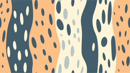 Vector illustration in a flat style. Abstract organic rounded shapes background. Vector illustration. Stylish cover for beauty presentation, branding design. Square art template. Seamless.