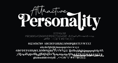 Attractive personality duo font beauty script handwritten font Best Alphabet Alphabet Brush Script Logotype Font lettering handwritten