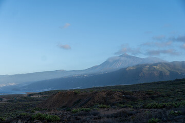 teide volcano in the clouds