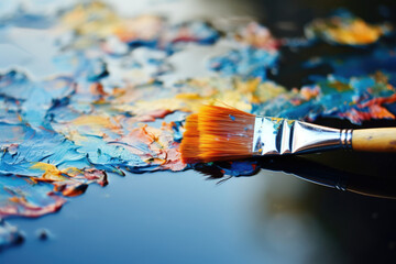 Obraz premium Artist palette hobby design art painter paintbrush creativity brush oil paintings