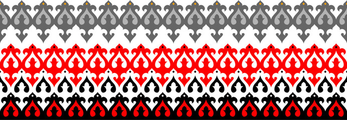 Oriental border ornaments, vector seamless
