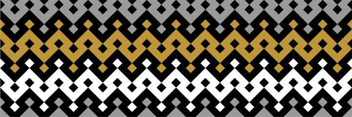 Oriental border ornaments, vector seamless