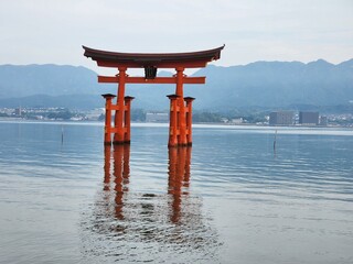 Water Sky Liquid Torii Lake Fluid