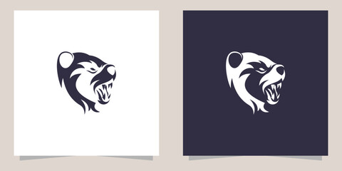 bear logo design vector