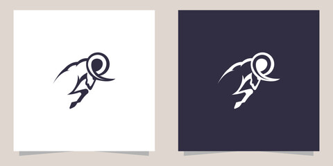 goat logo design vector