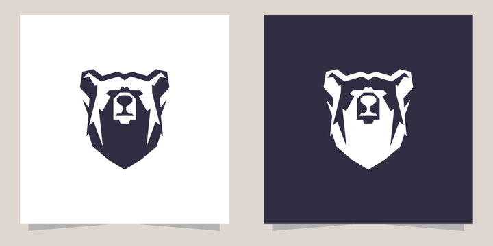 bear logo design vector