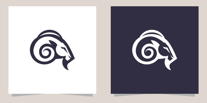 goat logo design vector