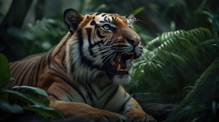 Bengal tigers in Asian forests