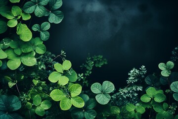 St patricks day background with vibrant green color tones and ample copy space for text placement - obrazy, fototapety, plakaty