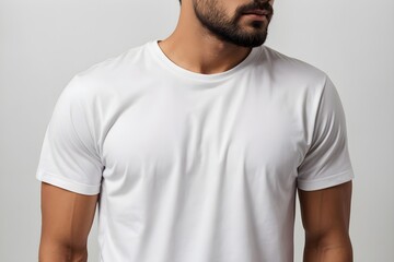 white t-shirt mockup isolated white background