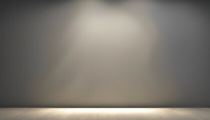 3d rendering of an empty room with a spotlight on the wall