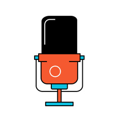 Condenser Microphone illustration. Retro