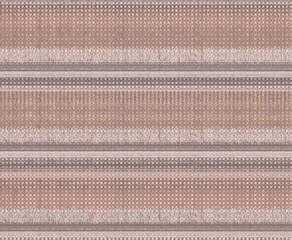 Taupe Blanket Check and Stripe Repeat Pattern