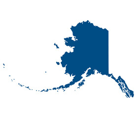 Alaska state map. US state of Alaska map.