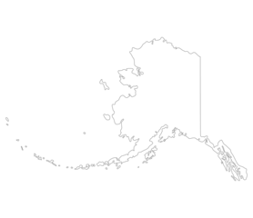 Alaska state map. US state of Alaska map.