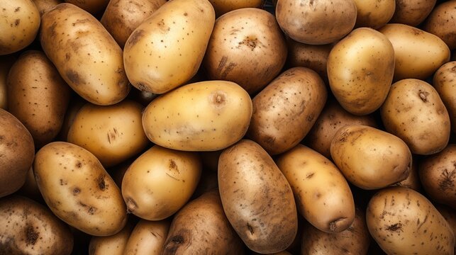 Potato pattern background, AI generated Image