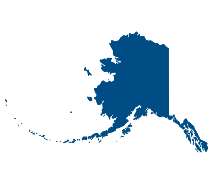 Alaska state map. US state of Alaska map.